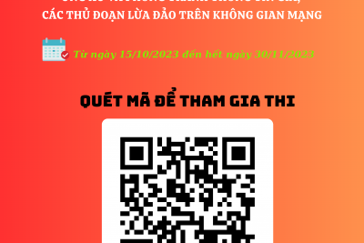 Cuộc thi trực tuyến “Tìm hiểu pháp luật về an ninh mạng; ứng xử và phòng tránh thông tin giả, các thủ đoạn lừa đảo trên không gian mạng”