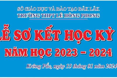 LỄ SƠ KẾT HỌC KÌ I – NĂM HỌC 2023-2024